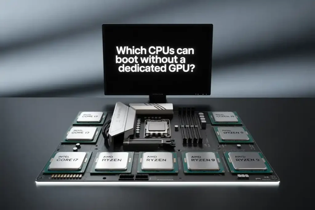 CPUs with integrated graphics that can boot without a GPU – how-to-boot-without-a-gpu guide.